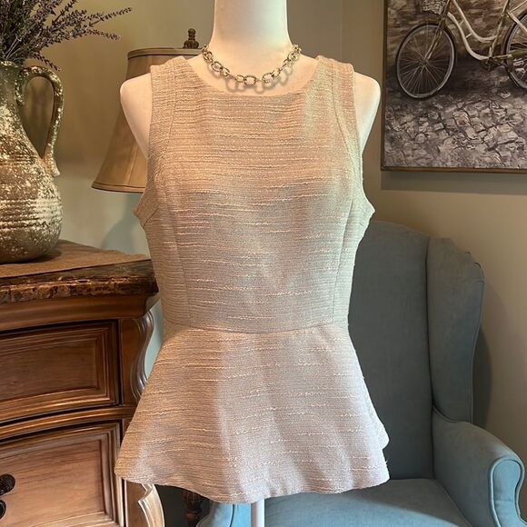 Banana Republic Peplum Blouse Size 10/L - Picture 1 of 10